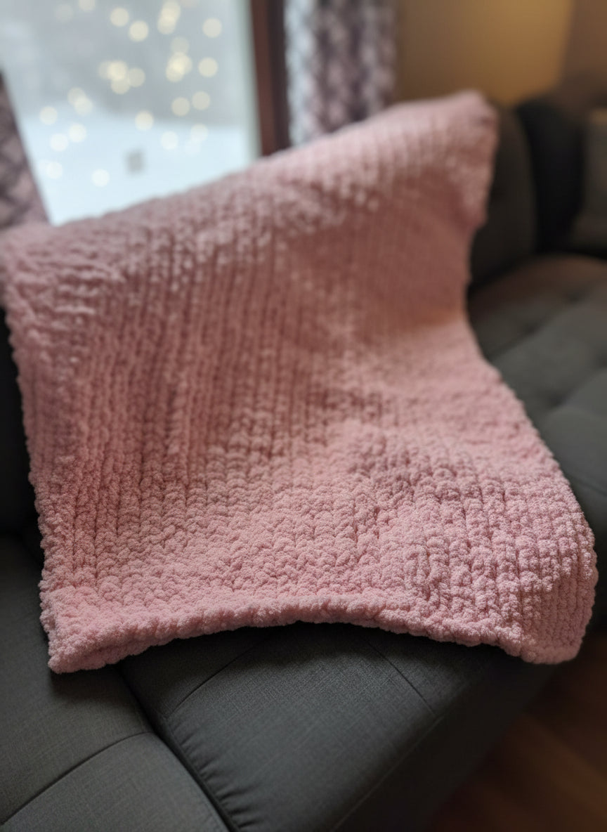 Solid Color Chunky Blanket - Regular Knit (40x60in)