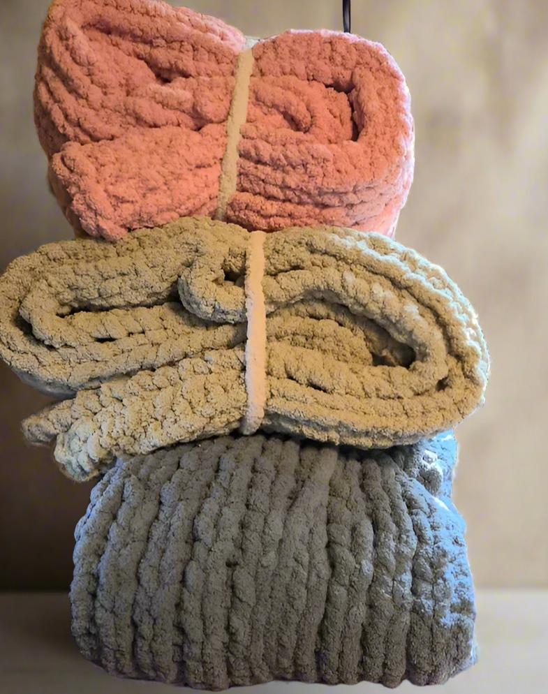 Chunky Knit Blanket - Standard Solid